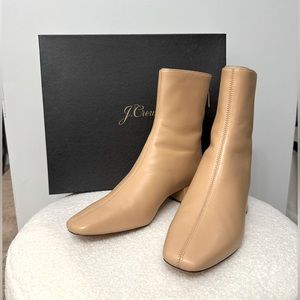 NIB Jcrew Roxie back-zip ankle leather boots